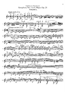 Complete Symphony: Violin I part by Ludwig van Beethoven