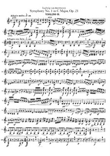 Complete Symphony: Violin II part by Ludwig van Beethoven