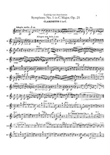 Complete Symphony: Clarinets parts by Ludwig van Beethoven