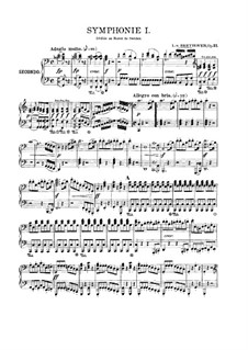 Complete Symphony: Version for piano four hands by Ludwig van Beethoven