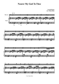 Nearer, My God, To Thee: For bassoon and piano by Lowell Mason