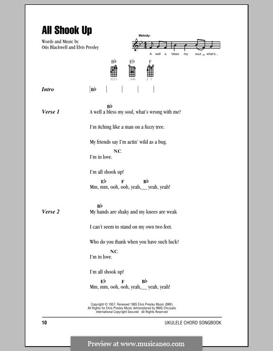 All Shook Up: For ukulele by Elvis Presley, Otis Blackwell