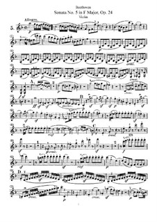 Sonata for Violin and Piano No.5 'Spring', Op.24: Solo part by Ludwig van Beethoven