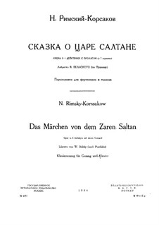 Complete Opera: Piano-vocal score by Nikolai Rimsky-Korsakov
