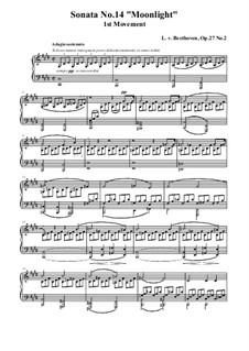 Movement I: For a single performer (high quality sheet music) by Ludwig van Beethoven