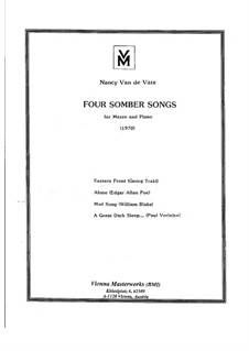 Four Somber Songs: Piano-vocal score by Nancy Van de Vate