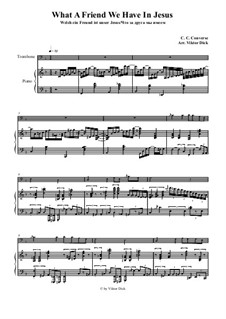 What a Friend We Have in Jesus: For trombone and piano by Charles Crozat Converse
