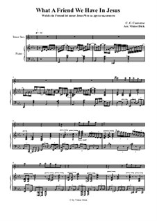 What a Friend We Have in Jesus: For tenor saxophone and piano by Charles Crozat Converse