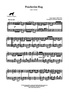 Peacherine Rag: Easy version by Scott Joplin