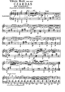 Czardas: For piano by Vittorio Monti