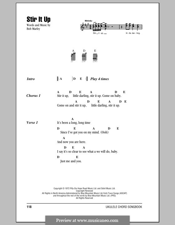 Stir It Up: For ukulele by Bob Marley