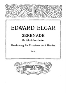 Serenade for String Orchestra, Op.20: For piano four hands by Edward Elgar