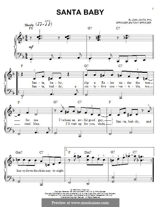 Piano version: Easy notes by Joan Javits, Philip Springer, Tony Springer