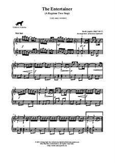The Entertainer, for Piano: Very easy version by Scott Joplin