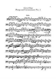 March No.4: Cellos part by Edward Elgar