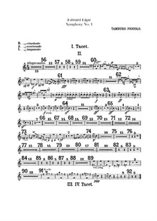 Symphony No.1 in A Flat Major, Op.55: Percussion parts by Edward Elgar