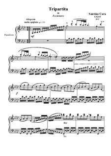 Tripartita in F minor for piano, CS210: Tripartita in F minor for piano by Santino Cara