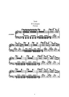 Il corsaro: Arrangement for soloists, choir and piano by Giuseppe Verdi