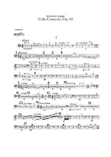 Concerto for Cello and Orchestra, Op.85: Timpani part by Edward Elgar