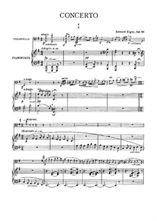 Concerto for Cello and Orchestra, Op.85: Version for cello and piano by Edward Elgar