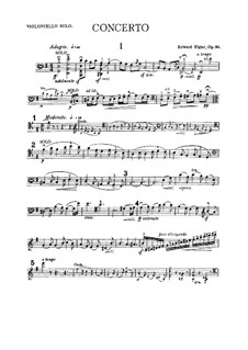 Concerto for Cello and Orchestra, Op.85: Solo part by Edward Elgar