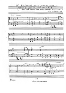 Three Studies on John Williams’ style: No.2 by Ilias Chrissochoidis