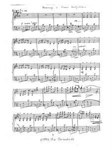 Hommage à Manos Hadjidakis: Hommage à Manos Hadjidakis by Ilias Chrissochoidis