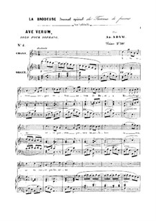 Ave verum: For soprano and organ by Adolphe Adam