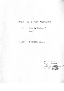 Fuga in stilo moderno: For strings by Ilias Chrissochoidis