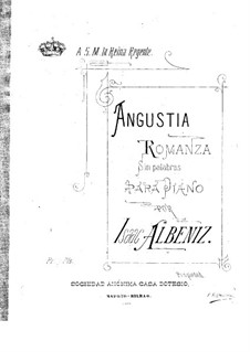 Angustia: For a single performer by Isaac Albéniz