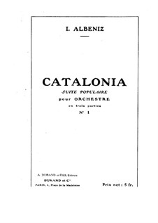 Catalonia: Study score by Isaac Albéniz