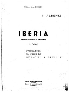Iberia: Book  I by Isaac Albéniz