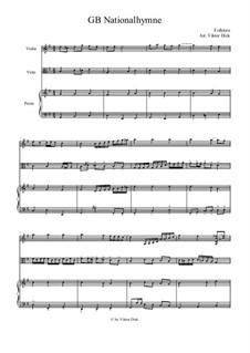 God Save the Queen: For violin, viola and piano by Thomas Augustine Arne