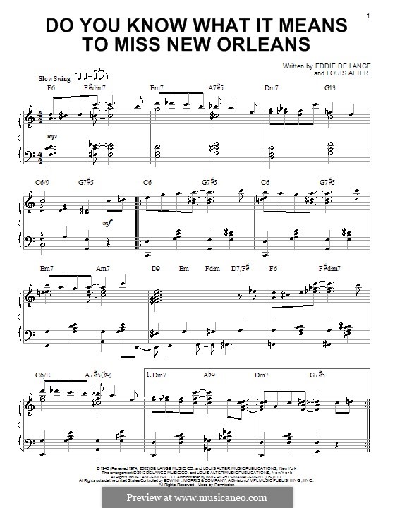 Do you know what it means to miss new orleans louis armstrong by e d