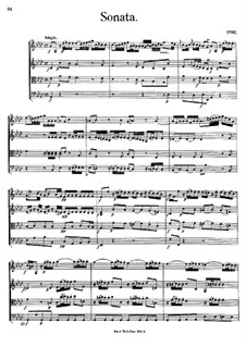 Sonata for String Quartet in A Flat Major: Full score by Johann Georg Albrechtsberger