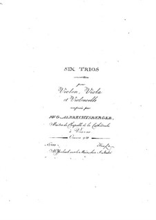 Six String Trios, Op.9: Viola part by Johann Georg Albrechtsberger