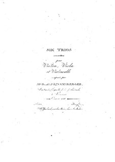 Six String Trios, Op.9: Cello part by Johann Georg Albrechtsberger