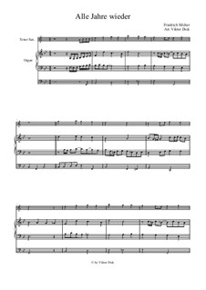 Alle Jahre wieder: For tenor saxophone and organ by Friedrich Silcher