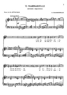 'O Marinariello: For voice and piano (g minor) by Salvatore Gambardella