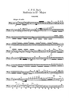 Symphony No.2 in E Flat Major, H 664 Wq 183:2: Violone part by Carl Philipp Emanuel Bach
