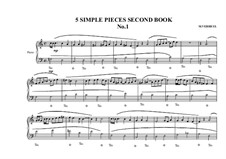 5 Simple pieces for piano: Second book, No.1, MVWV 684 by Maurice Verheul