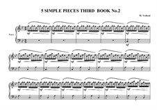 5 Simple pieces for piano: Third book, No.2, MVWV 689 by Maurice Verheul