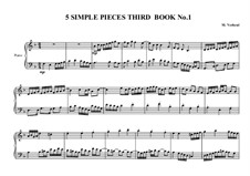 5 Simple pieces for piano: Third book, No.1, MVWV 690 by Maurice Verheul