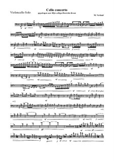 Cello concerto: Solo part Violoncello, MVWV 399a by Maurice Verheul