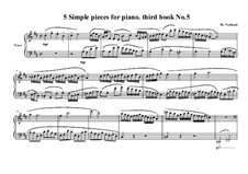 5 Simple pieces for piano: Third book, No.5, MVWV 693 by Maurice Verheul