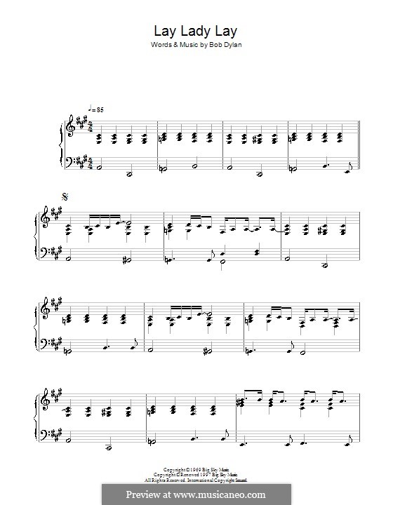 Girl from the North Country by B. Dylan - sheet music on MusicaNeo