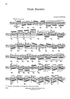 Etude macabre in D Minor: For the left hand alone by Leopold Godowsky