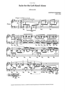 Suite for the Left Hand Alone: For a single performer by Leopold Godowsky