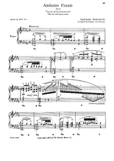 Andante Finale de Lucia di Lammermoor, Op.13: For a single performer by Theodor Leschetizky