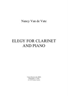 Elegy: For clarinet and piano by Nancy Van de Vate